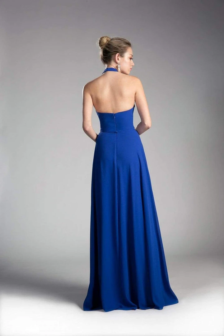 Cinderella Divine - Sleeveless Sleek Halter A-line Dress 4 Cinderella Divine - Sleeveless Sleek Halter A-line Dress