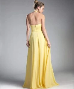 Cinderella Divine - Sleeveless Sleek Halter A-line Dress 13 Cinderella Divine - Sleeveless Sleek Halter A-line Dress