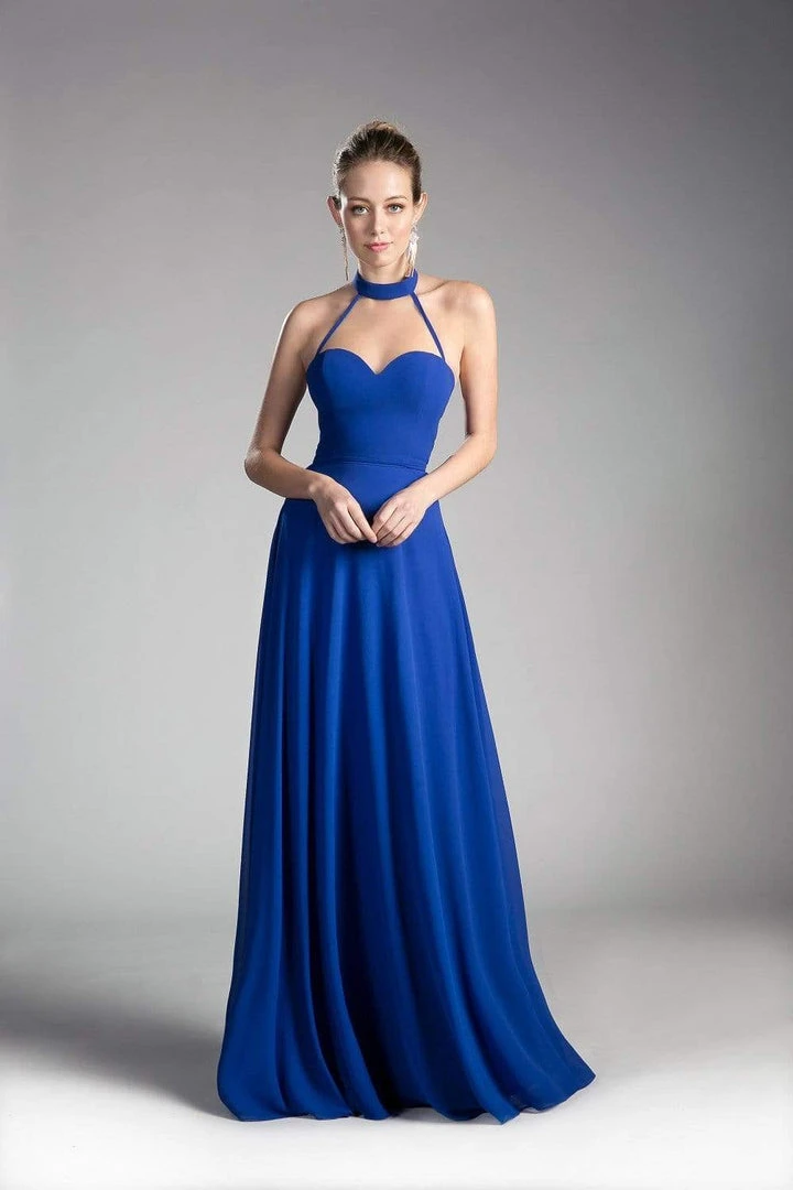 Cinderella Divine - Sleeveless Sleek Halter A-line Dress 3 Cinderella Divine - Sleeveless Sleek Halter A-line Dress