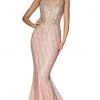 Cinderella Divine - Sleeveless V-Neck Glitter Lace Mermaid Gown ML934