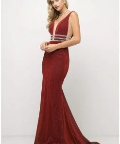 Cinderella Divine - UK022 Illusion Sleeveless Bodice Mermaid Gown