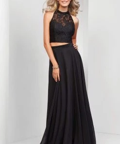 Clarisse - 3427 Two-Piece Lace Illusion A-Line Gown