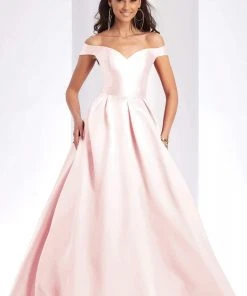 Clarisse - 3442 Off Shoulder Corset Mikado Ballgown