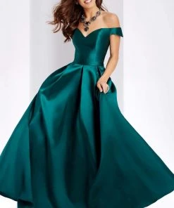 Clarisse - 3442 Off Shoulder Corset Mikado Ballgown