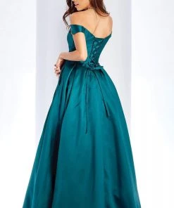 Clarisse - 3442 Off Shoulder Corset Mikado Ballgown