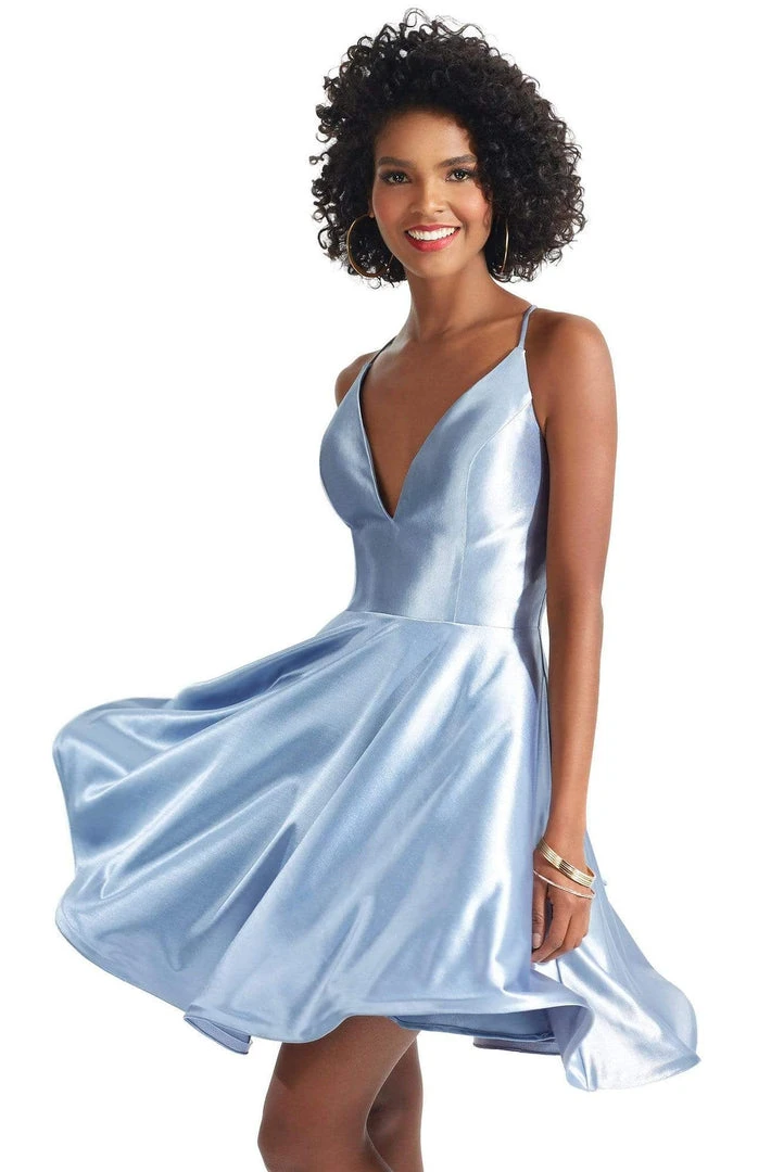 Clarisse - 3931 Lace Up Back A-Line Dress 3 Clarisse - 3931 Lace Up Back A-Line Dress