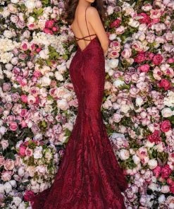 Clarisse - 5138 Beaded Strappy Back Embroidered Gown