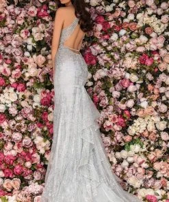 Clarisse - 5159 Embellished Halter Trumpet Dress 5 Clarisse - 5159 Embellished Halter Trumpet Dress