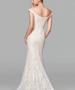 Clarisse - 600109 Lace Deep Off-Shoulder Mermaid Dress