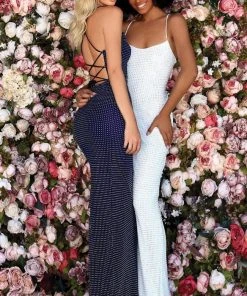 Clarisse - 800255 Spaghetti Strap Open Back Sheath Long Dress