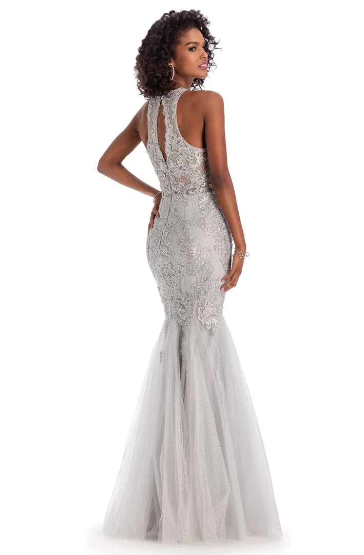 Clarisse - 8094 Beaded Lace Halter Trumpet Dress 4 Clarisse - 8094 Beaded Lace Halter Trumpet Dress