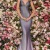 Clarisse - 8095 V-Neck Glittered Mermaid Dress