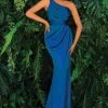 Clarisse - 810128 Asymmetric Waist Band Evening Gown 1 Clarisse - 810128 Asymmetric Waist Band Evening Gown