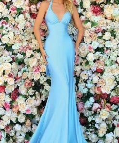 Clarisse - 810174 Halter Bandeau Back Gown