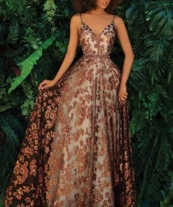 Clarisse - 810250 Sequin Print A-Line Gown