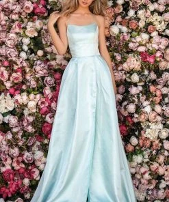 Clarisse - 8105 Scoop Neck A-line Gown