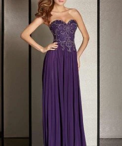 Clarisse - M6229 Embellished Sweetheart Column Dress