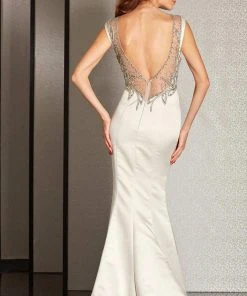 Clarisse - M6231 Beaded Illusion Bateau Dress