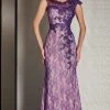 Clarisse - M6236 Sheer Lace Applique Evening Gown