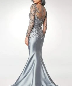 Clarisse - M6523 Embellished Illusion Bateau Mikado Mermaid Gown