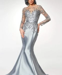 Clarisse - M6523 Embellished Illusion Bateau Mikado Mermaid Gown