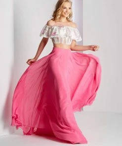 Clarisse Prom - 3531 Two Piece Off The Shoulder Prom Dress