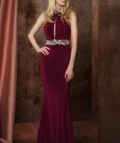 Colors Dress - 1741 Halter Neck Sheath Dress