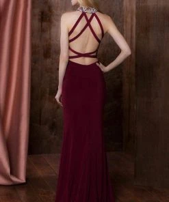 Colors Dress - 1741 Halter Neck Sheath Dress