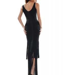 Colors Dress - 2349 Jersey Scoop Neck And Back Sheath Dress