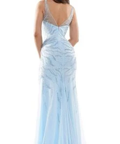 Colors Dress - 2651 Beaded Mesh High Slit Gown 11 Colors Dress - 2651 Beaded Mesh High Slit Gown