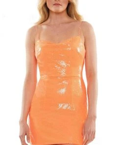 Colors Dress 2794 - Scoop Neck Sequin Cocktail Dress