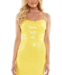 Colors Dress 2794 - Scoop Neck Sequin Cocktail Dress