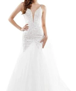 Colors Dress - G962 Shoulder Cape Mermaid Gown