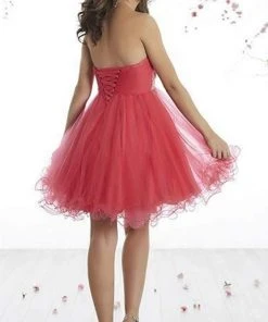 Damas - 52421 Beaded Sweetheart Tulle A-line Dress Short Dresses