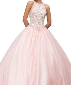 Dancing Queen - 1164 Sleeveless Jewel Embellished Quinceanera Ball Gown