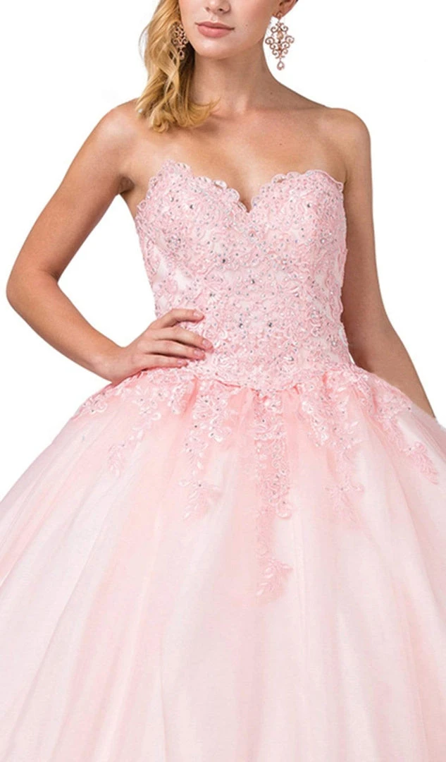 Dancing Queen - 1337 Lace Appliqued Sweetheart Bodice Ballgown 5 Dancing Queen - 1337 Lace Appliqued Sweetheart Bodice Ballgown