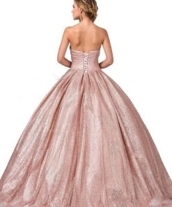 Dancing Queen - 1341 Strapless Sweetheart Bodice Glitter Ballgown