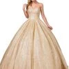 Dancing Queen - 1341 Strapless Sweetheart Bodice Glitter Ballgown