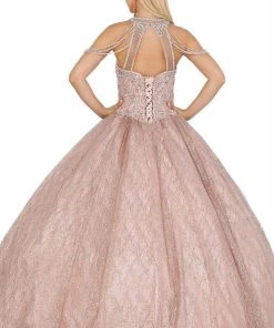 Dancing Queen - 1420 Embellished Halter Neck Ballgown