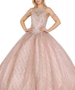Dancing Queen - 1420 Embellished Halter Neck Ballgown