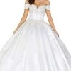 Dancing Queen - 147 Embellished Off-Shoulder Wedding Dress