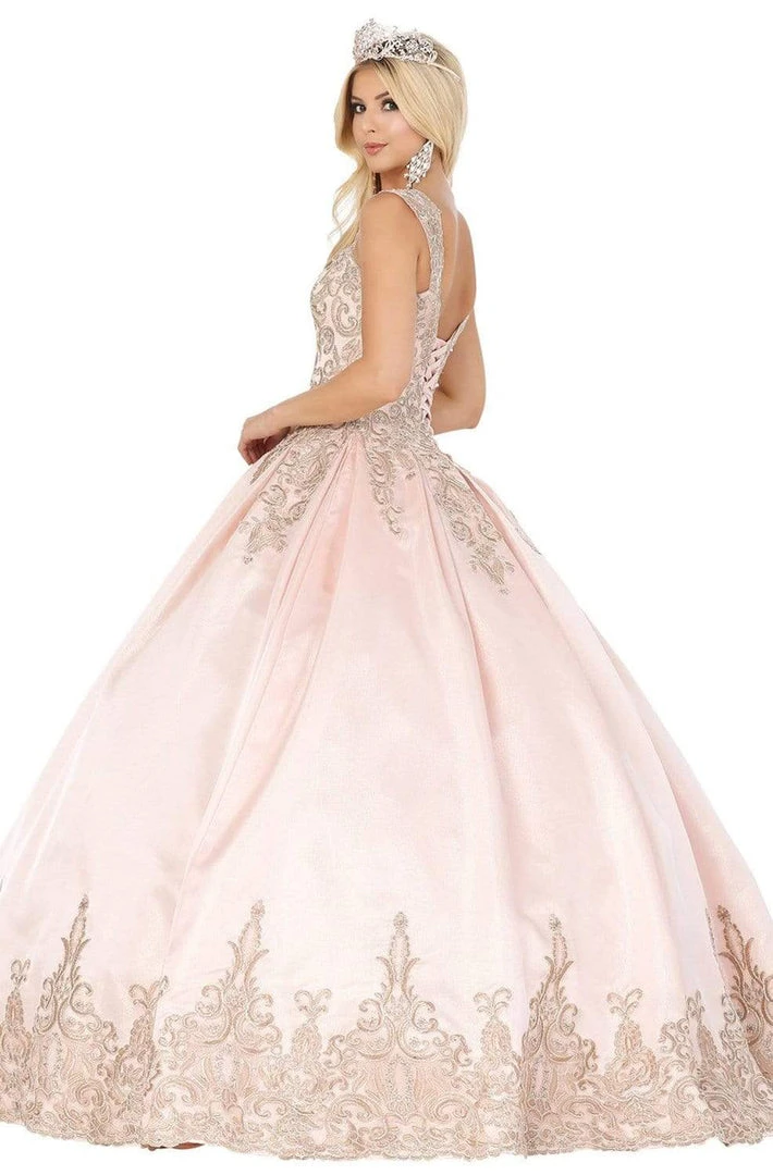 Dancing Queen - 1487 Embroidered Sweetheart Quinceanera Dress 5 Dancing Queen - 1487 Embroidered Sweetheart Quinceanera Dress