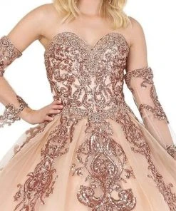 Dancing Queen - 1512 Embellished Strapless Sweetheart Ballgown