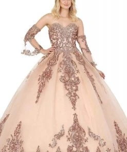 Dancing Queen - 1512 Embellished Strapless Sweetheart Ballgown