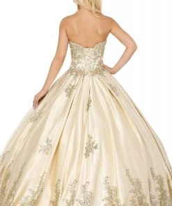 Dancing Queen - 1516 Strapless Embellished Sweetheart Ballgown