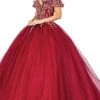 Dancing Queen - 1564 Lace Applique Off Shoulder Ballgown 2 Dancing Queen - 1564 Lace Applique Off Shoulder Ballgown