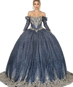 Dancing Queen - 1568 Beaded Long Sleeve Ballgown