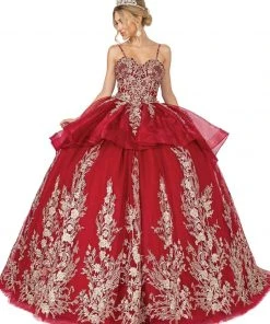Dancing Queen - 1590 Spaghetti Strap Applique Ballgown