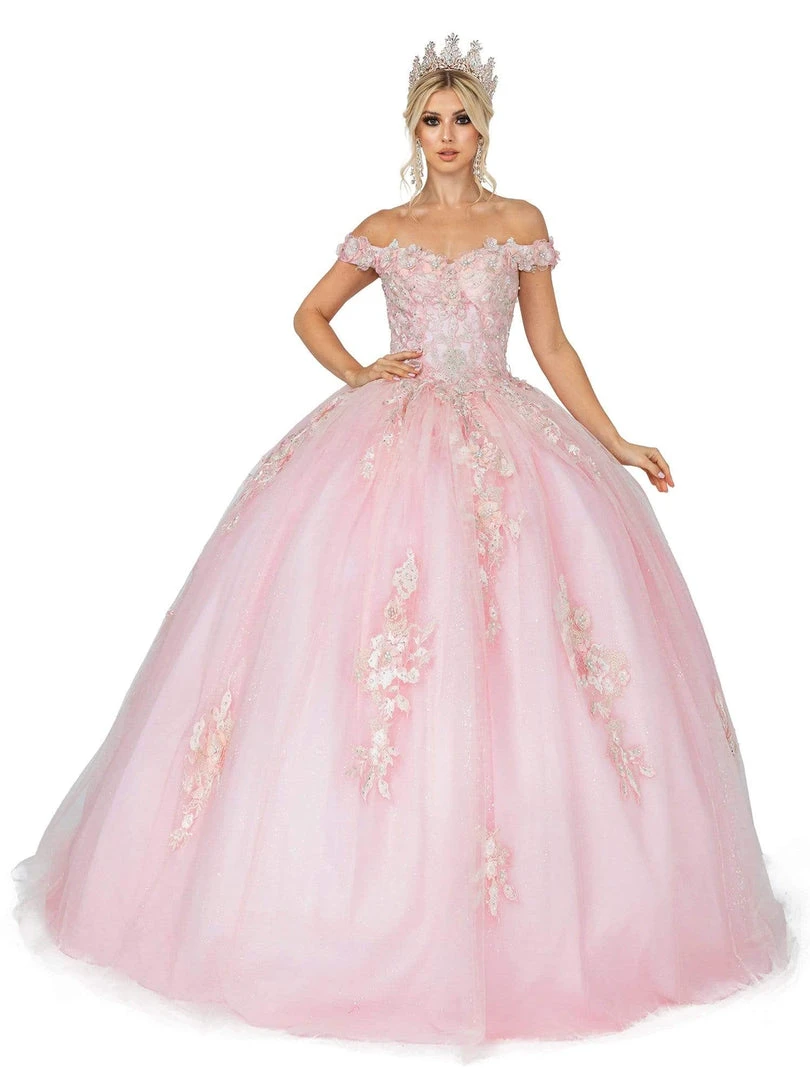 Dancing Queen - 1592 Floral Off Shoulder Ballgown 5 Dancing Queen - 1592 Floral Off Shoulder Ballgown