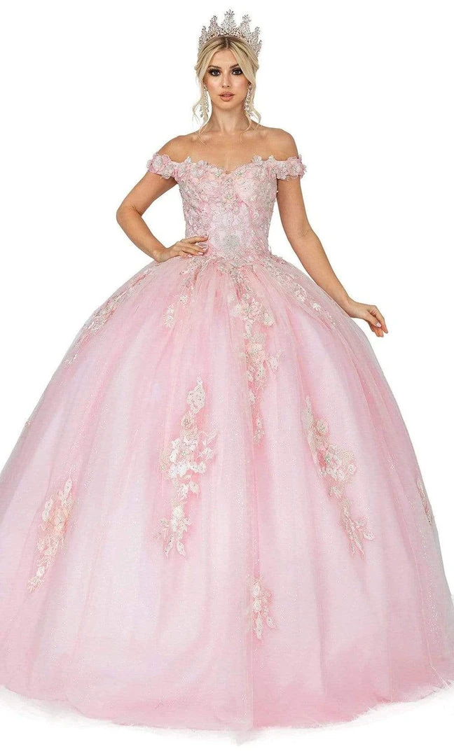 Dancing Queen - 1592 Floral Off Shoulder Ballgown 3 Dancing Queen - 1592 Floral Off Shoulder Ballgown